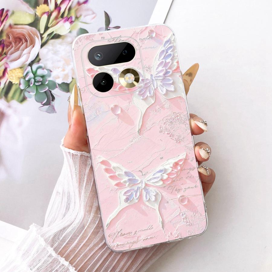 For Realme 16 Pro Case Flowers Butterfly Painted Cover Soft Silicone Casing For Realme16 16Pro 16 Pro+ Plus Phone Case