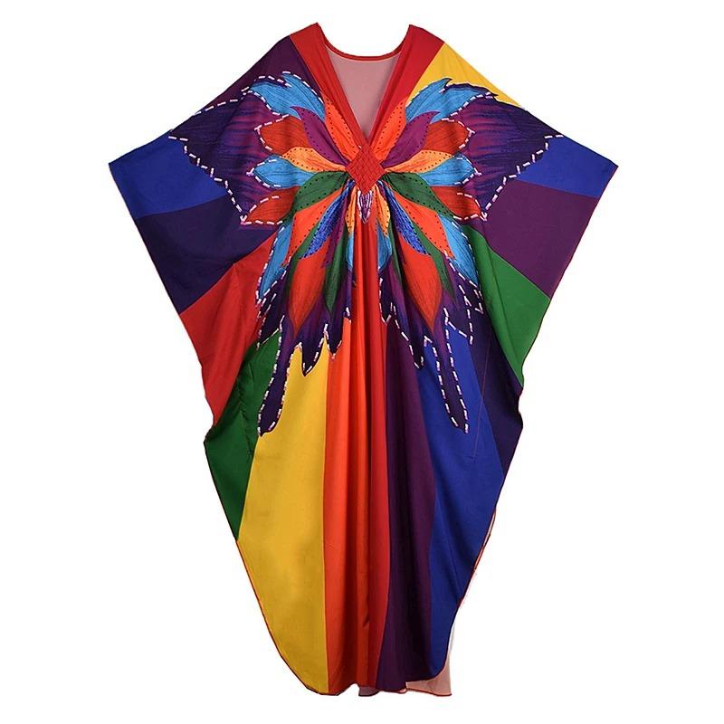 

XITAO Batwing Sleeve Pullover Loose Dress GJ1198 One Size красный