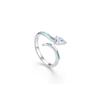 New Ice Island Spirit Snake Couple Ring Light Luxury Niche Premium Enamel Opening Ring Valentine's Day Girlfriend