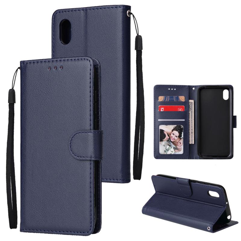 For HUAWEI Nova 3i/Y5 2019 PU Leather Protective Phone Case with 3 Cards Slots Bracket