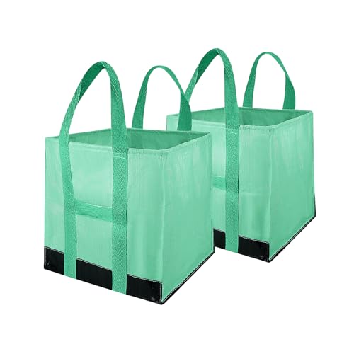 

Vevesoas Garden Bags, Pack of 2, 140L Capacity (Size: 52x52x52cm) - Large Garden Bags with Handles, Freestanding, Foldable, Reusable, Eco-Friendly, Wa
