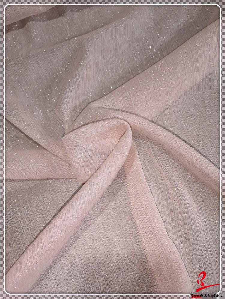 Super Sheer Silver Sequin Silk Gingham Chiffon Brocade Fabric for Dance Costumes