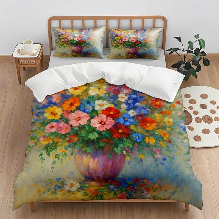 New Digital Printing Quilt Cover Set (Quilt Cover + Pillowcase) 2Pcs/3Pcs Holiday Gift Household Quilt Cover Without Sheets