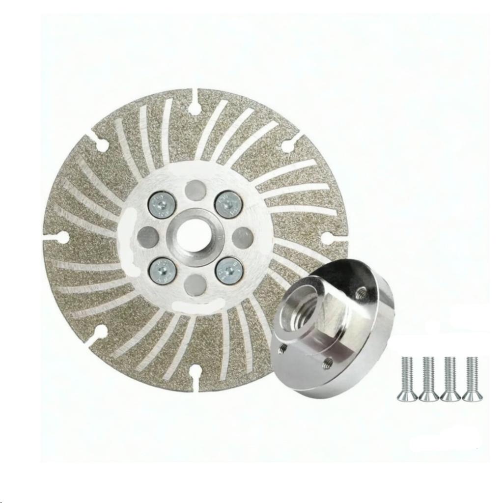 Electroplated diamond double-sided angular grinding wheel set 4.5 inches