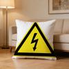 Warning Icon Danger Banning Pillow Case For Sofa Living Room Home Office Decor Protective Cover