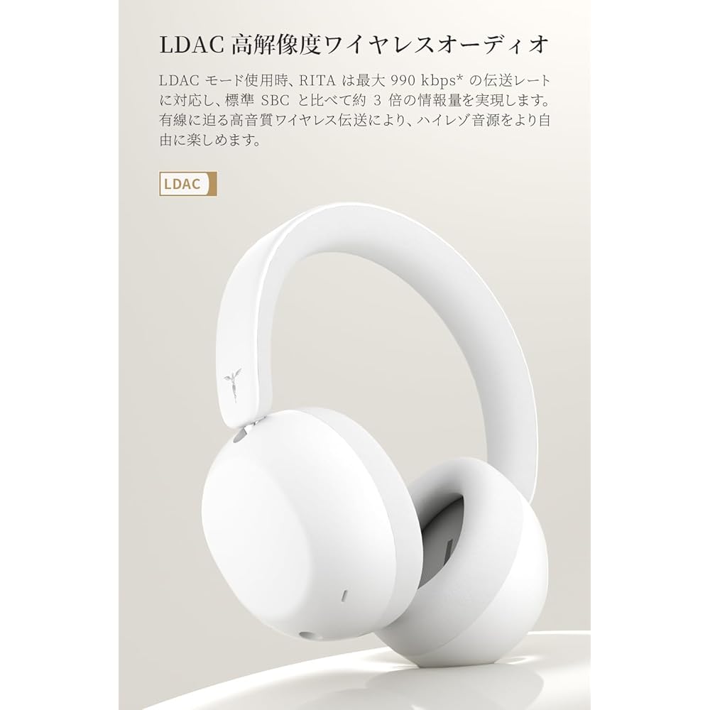 TANCHJIM RITA Bluetooth Headphones Active Noise Cancelling Dual Device Connection Over-Ear 92 Hour Battery Life