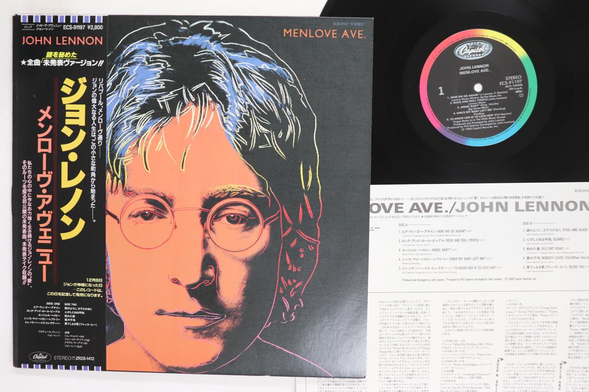 Виниловая пластинка JOHN LENNON Menlove Ave ECS91197 CAPITOL 1986 Япония Obi Рок Б/у