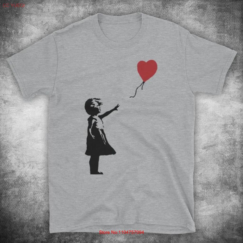 Girl With Heart Balloon Graffiti Banksy Street Art Stencil Spray Paint Unisexs T Shirt Various Colours Sizes Vintage