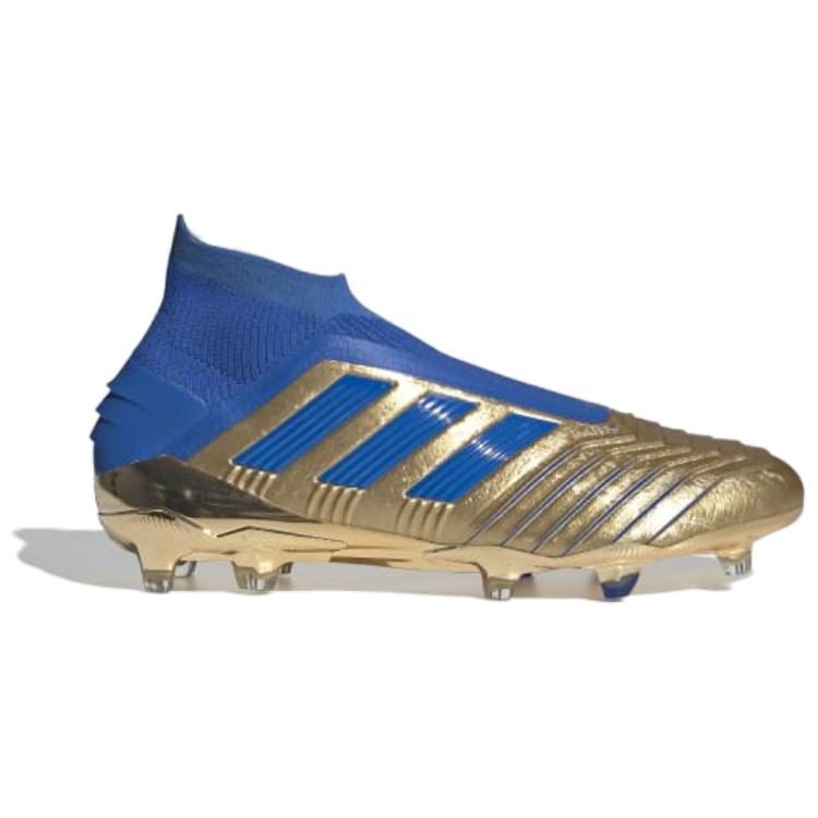 Adidas Predator 19+ FG Gull Blå Herre Sneakers Gull-Metallic Fotball-Blå Sky-Hvit F35610