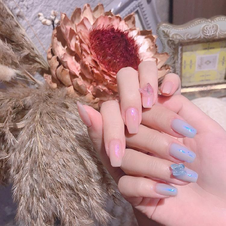 Mermaid Chrome Nail Powder Ice Transparent for Aurora Powder Mirror Effect for Aurora Iridescent Pearlescent Manicure Pi