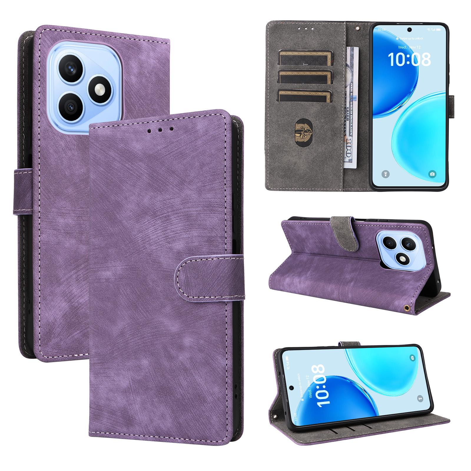 

Flip Cover For Honor X8D Leather Case [Flip Vintage Leather] Shockproof Durable Retro Phone Case for Honor X8D 4G фіолетовий