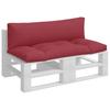 2 Piece Pallet Cushion Set Burgundy Fabric