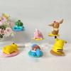 6Pcs Anime Pokemon Figure Pikachu Psyduck Bulbasaur Cute Character Cake Car Decoration Toys Doll Birthday Gift
