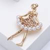 Fashion Alloy Dance Girl Rhinestone Brooch Pin One Piece Hair Accessories