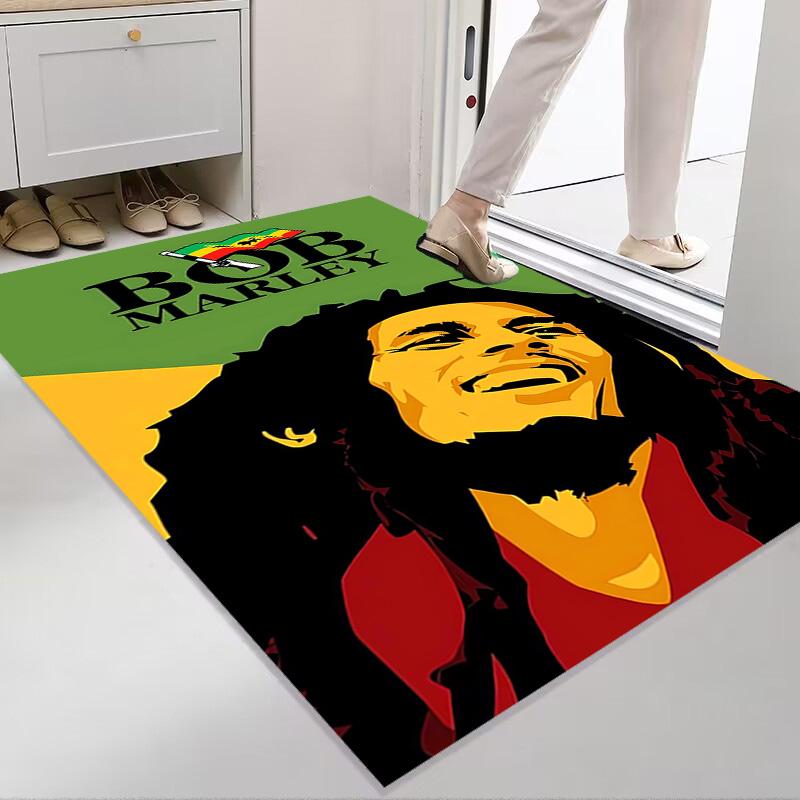 Vibrant Rasta Music Fusion Carpet Living Room and Bedroom Mats Doormat Dormitory Decoration Bathroom Mat Protective Pad