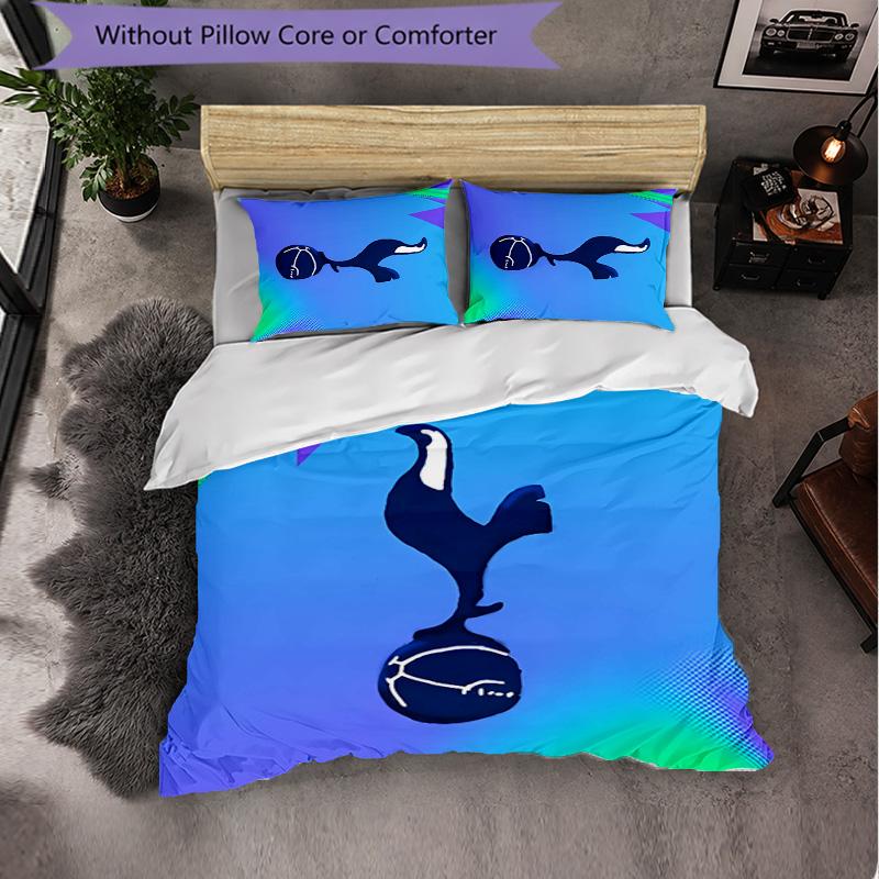 Tottenham Hotspur 3-delige Beddengoedset Zachte Dekbedovertrekset met Kussenslopen Bedrukte Slaapkamer Decoratieset voor Thuis