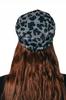 Women' Gray Leopard Print Flat Cap With Lining Spring Cap Polish Product