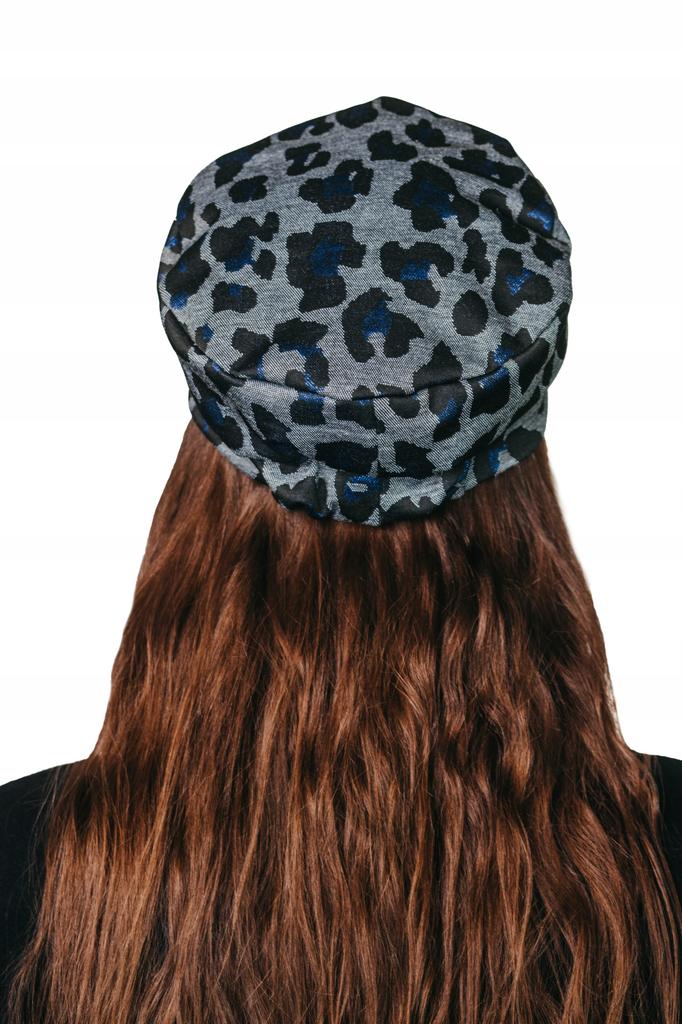 Women' Gray Leopard Print Flat Cap With Lining Spring Cap Polish Product