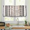 Yimanqiyun Blue Floral Window & Door Curtains, Coffee & Kitchen Washbasin Dustproof Cover