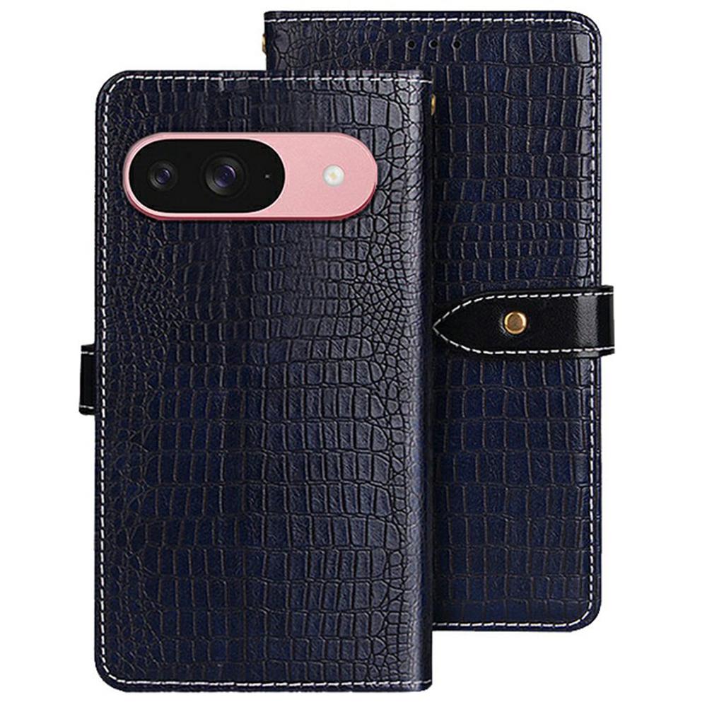 

IDEWEI For Google Pixel 9 Pro/Pixel 9 Case Crocodile Texture PU Leather Flip Phone Cover B