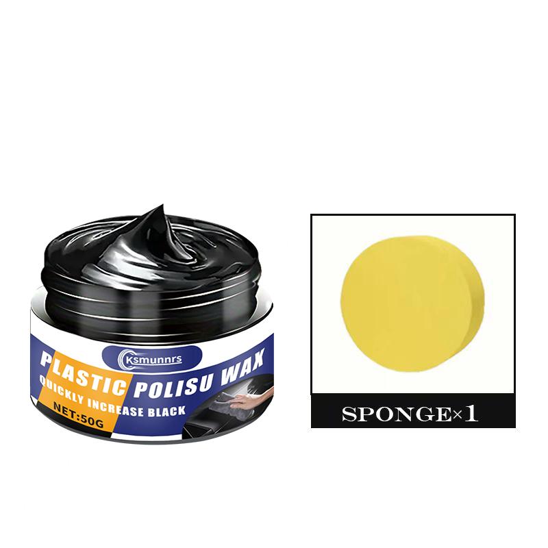 

Car Interior Restoration Wax - Black Plastic & Leather Repair & Polishing Paste, 5-Second Shine Restoration, Long-Lasting Protec