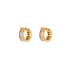 GEMCHIC Women's Stainless Steel Geometric C-Shape Earrings Trendy OL Style Fashion Jewelry