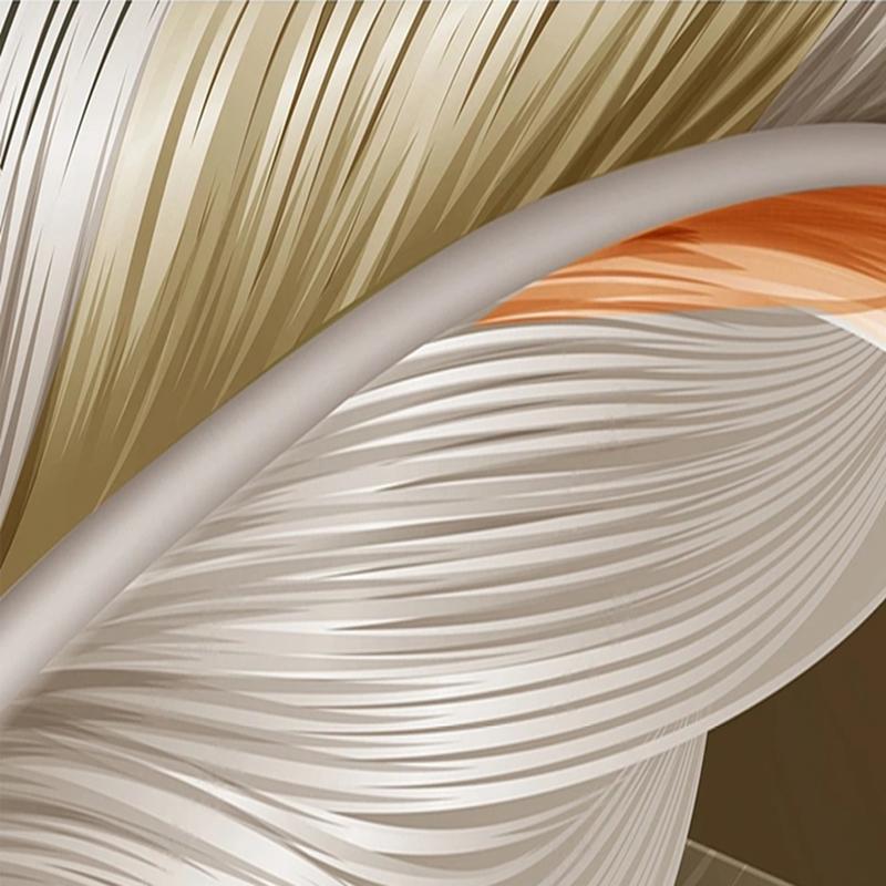 3D Photo Colored Feathers Leaves Wallpaper for Bedroom Living Room Backdrop Wall Painting Non-woven Embossed Mural Paper