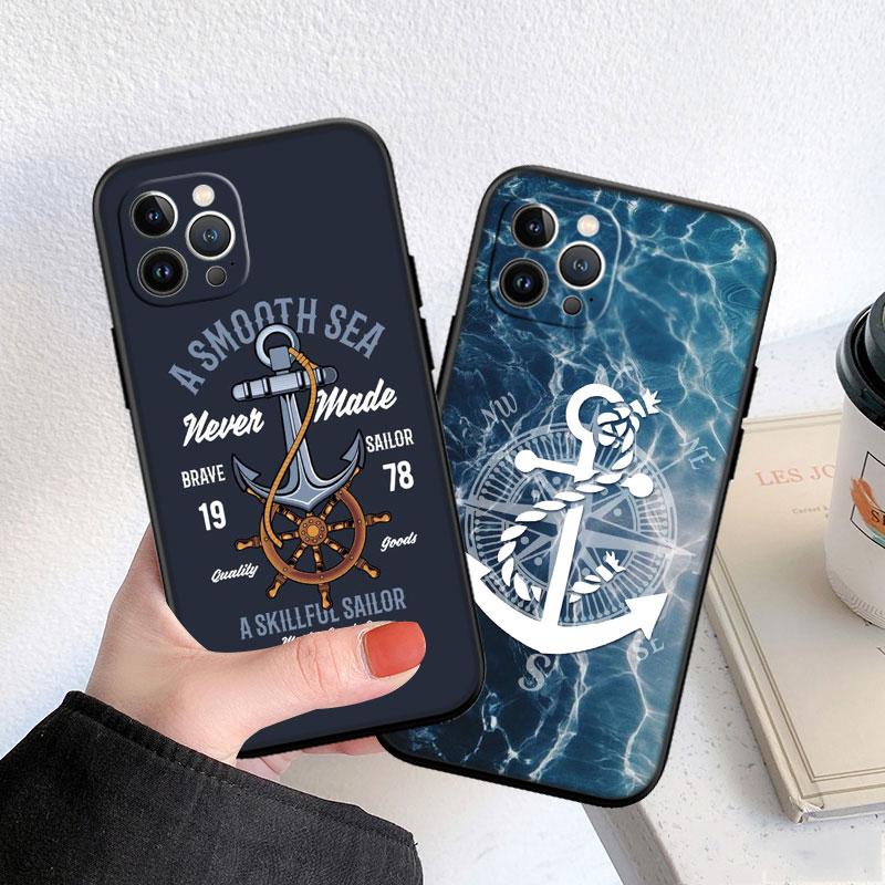 PP1 Anchor Sailor Soft Shell Phone Case for Samsung Galaxy S20 S21 S22 Ultra FE + Plus A21S A22 A24 A25 A26 A30 A30S A31