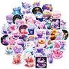 50 Dreamy Purple Series Cup Middle World Colorful Tea Cup Graffiti Stickers DIY Decoration