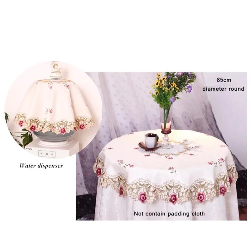 

1pc 3 Sizes Tablecloth Rural Style Embroidered Round Table Cloth Home Hotel Decoration Table Cloth Home Party Table Covers
