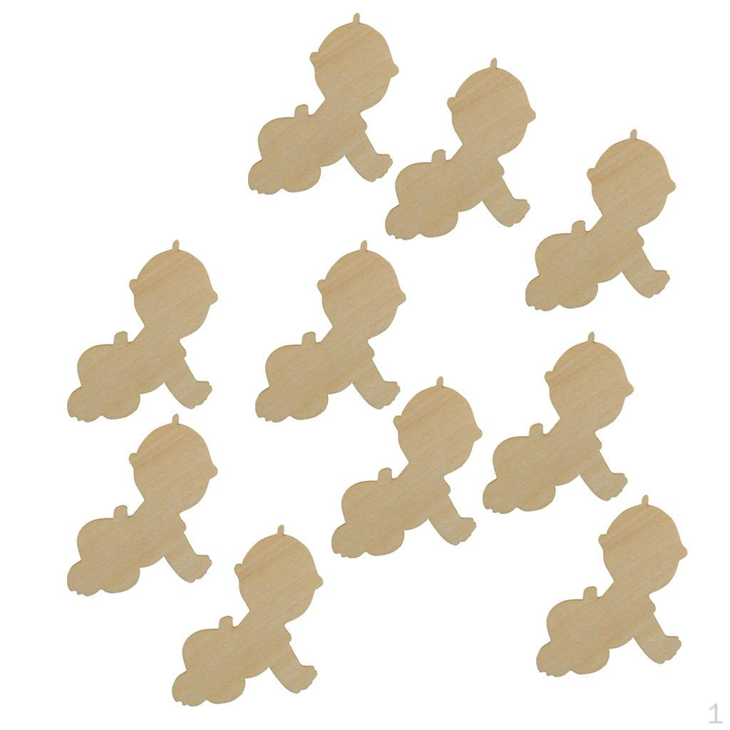 

Упаковка из 10 шт. деревянных вырезок для детских ползающих бирок для скрап-альбомов