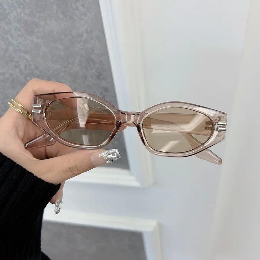 Casual Retro Cat Eye Sunglasses Women Men Vintage Square Female Male Glasses Small Frame Fashion