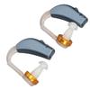 1 Pair Rechargeable Sound Amplifier Silicone Ergonomic Sound Aid Low Noise Compact Light Ear Listening Device Blue