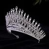 Luxury Zinc Zinc Alloy Princess Crown Sparkling Rhinestone Diadem Girls Party Headbands  Stage Performances