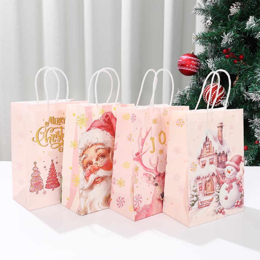 Christmas Santa Claus Paper Bag Navidad Natal Noel Tree Gift Bag Merry Christmas Decorations For Home 2025 Happy New Year 2025