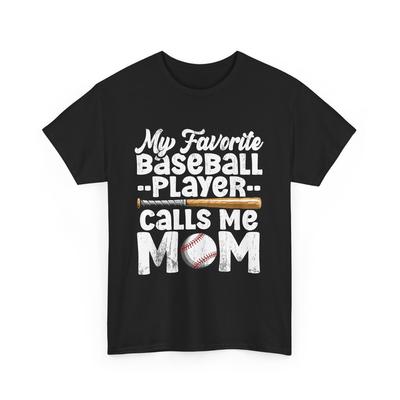 Baseballmoeder Mijn favoriete honkbalspeler noemt me mama Honkbalfans shirt