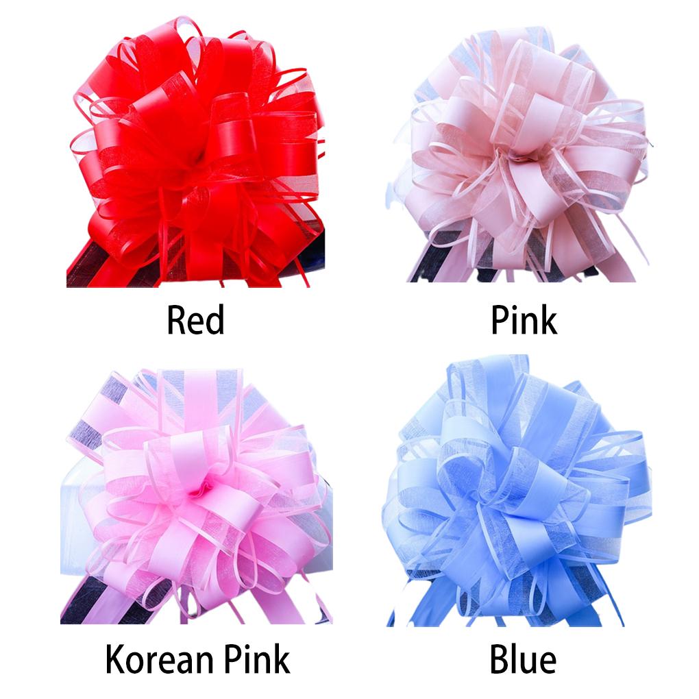Large Bowknot Decoration Yarn Ribbons Festival Holiday Engagement Presents Box Wedding Car Flower Bouquet Packing Ornament