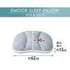 Emur Sleep Pillow, Gray, Height Adjustable, with Sleep Sensor, Sleep Support Function