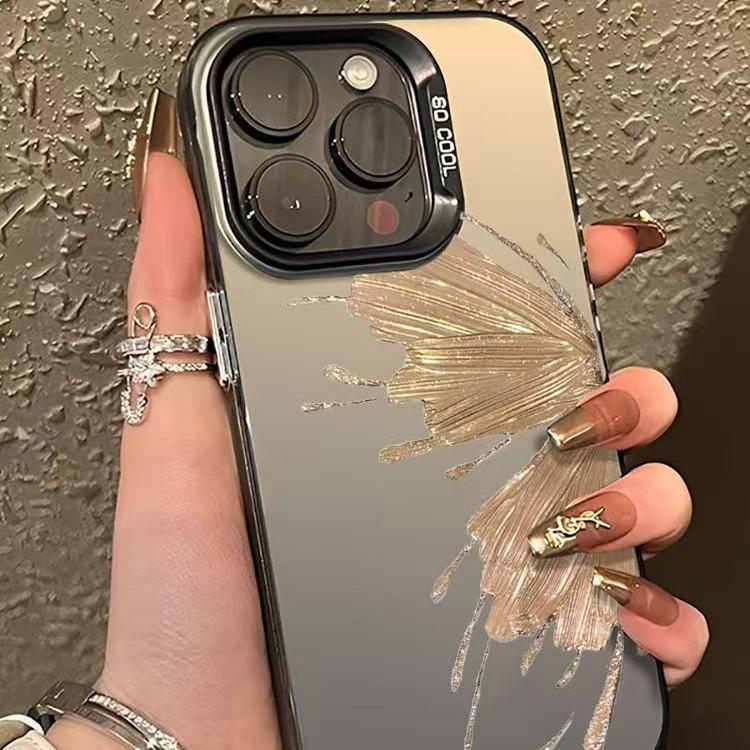 Silver Butterfly Case for Apple 14Pro/14ProMax/15/16/17
