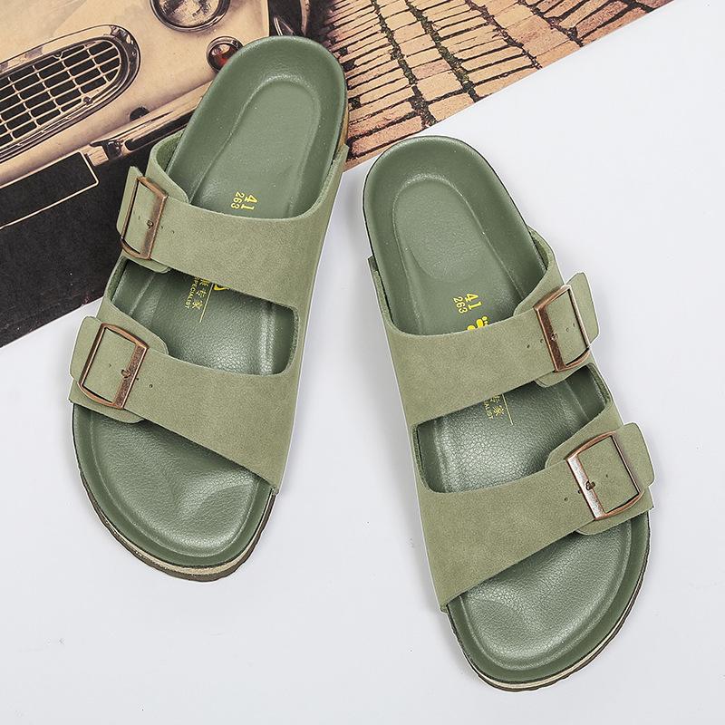 

Мужские и женские тапочки Boken, парные пляжные туфли из говяжьей замши, удобные весенние и летние сандалии из пробковой ткани на плоской подошве, одним словом, классные тапочки 46