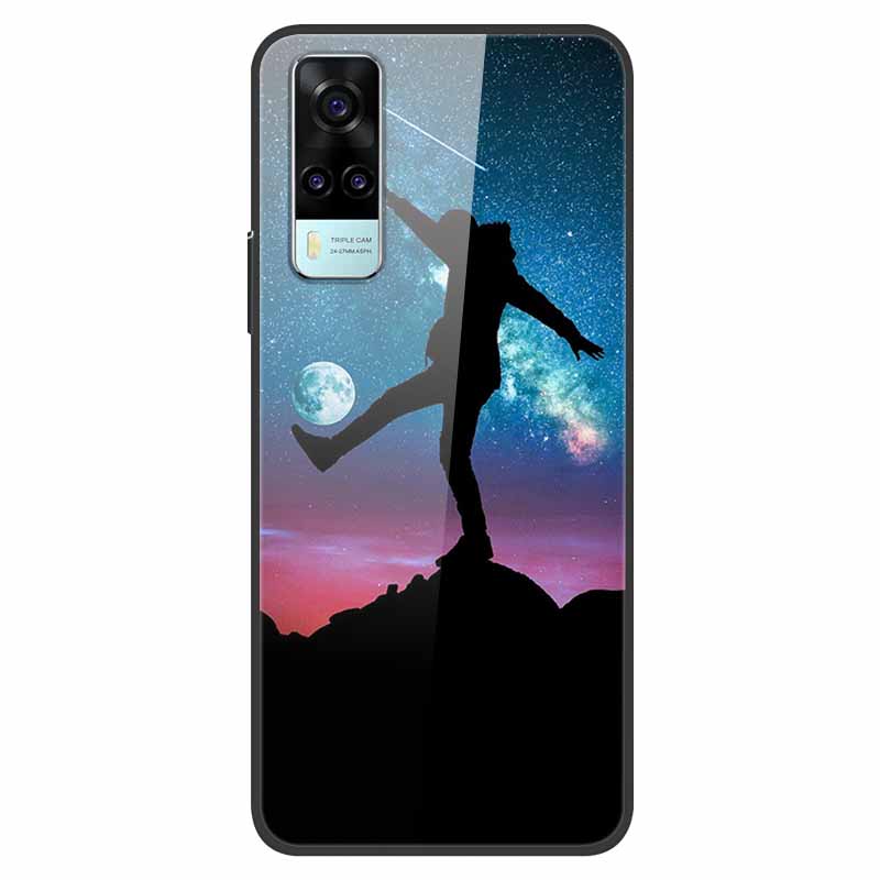 Luxury Cover Case for vivo Y53S 4G Tempered Glass Cover for Vivo Y31 VivoY31 2021 Y51 2020 Phone Case for Vivo V2036 Y53S Coque