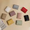New PU Leather Leather Wallet Coin Purse Short Wallet Folding Mini Wallet with Cash Slot Simple Small Purse for Women