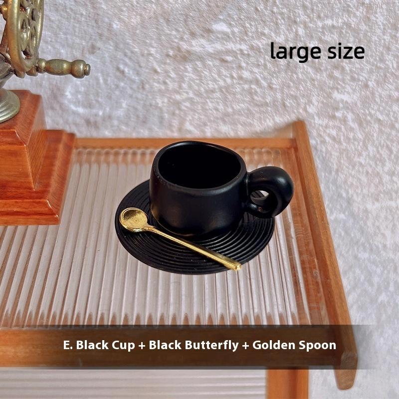 3Pcs Dollhouse Simulation Water Cup Toy Miniature Accessories Alloy Coffee Drink Cup Model Doll House Diy Decoration