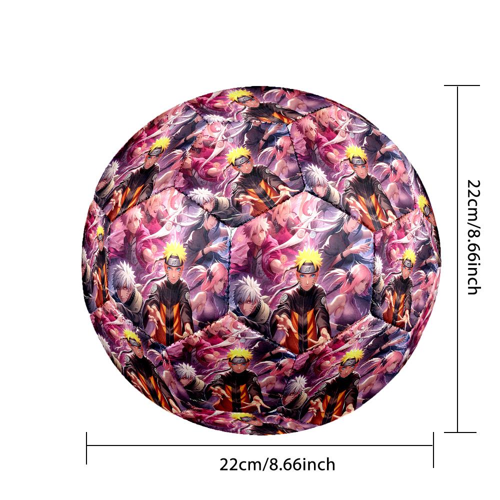 Naruto Printed Size 5 Standard Football, Waterproof PU Training Soccer Ball for Outdoor Sports