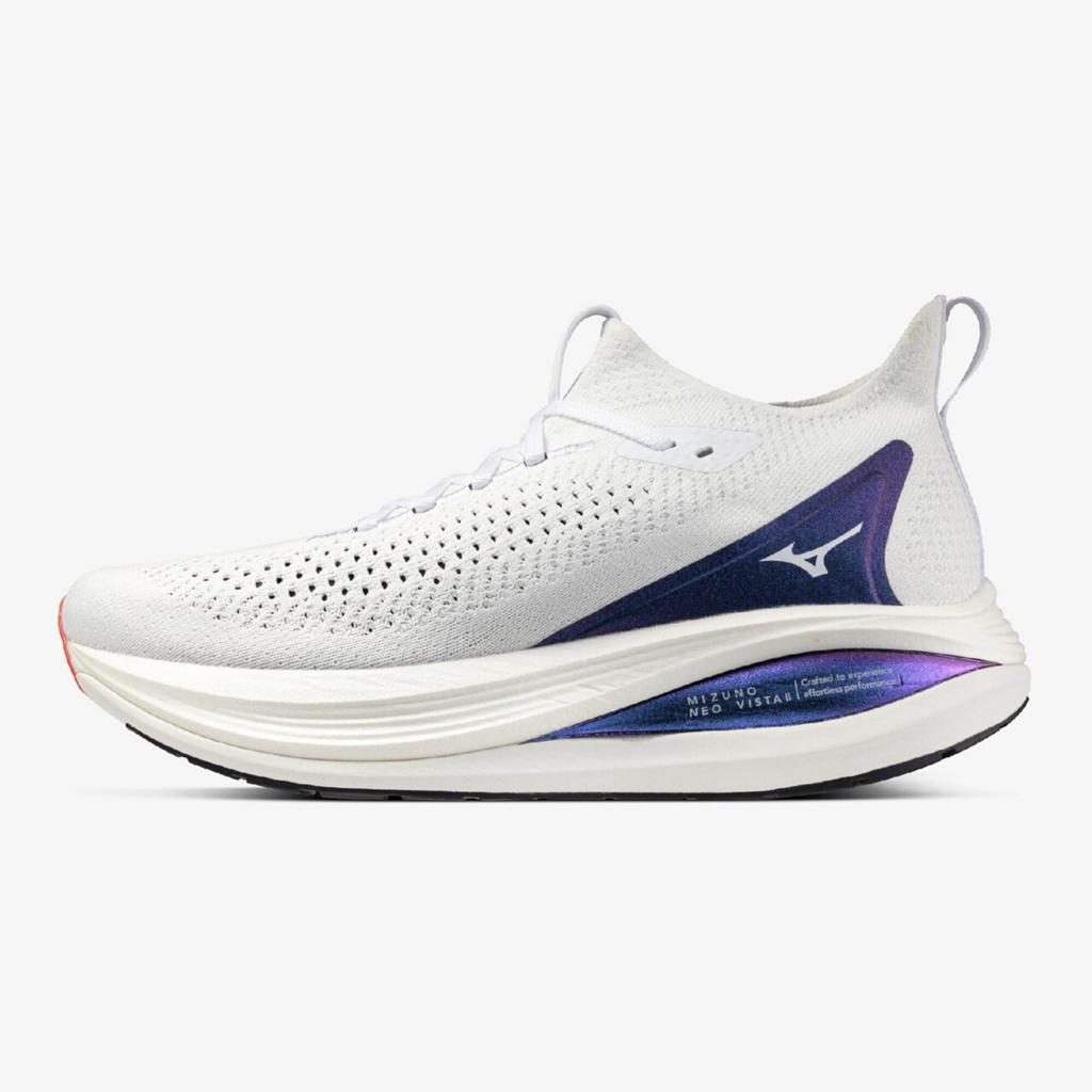Mizuno NEO VISTA 2 Running Shoes for White X Metallic Blue X 2E Men, Pink, 25.5 Cm,