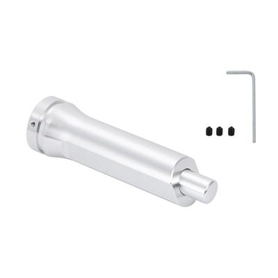 Calm Wish Side Brake Cover Aluminum Hand Shift Boot Extension Manual Simple Grip Auto Car Light Truck Silver Universal