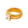 New Personality Luxury Colour Inlay Zircon Elasticity Adjustable Stainless Steel Rings for Women Fashion for Women Jewelry Gifts