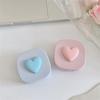 Contact Lens Box 8.6*8.6cm Storage Container Cute Companion Box Square Shape Portable Mirror For Contact Lens Storage Daily Use
