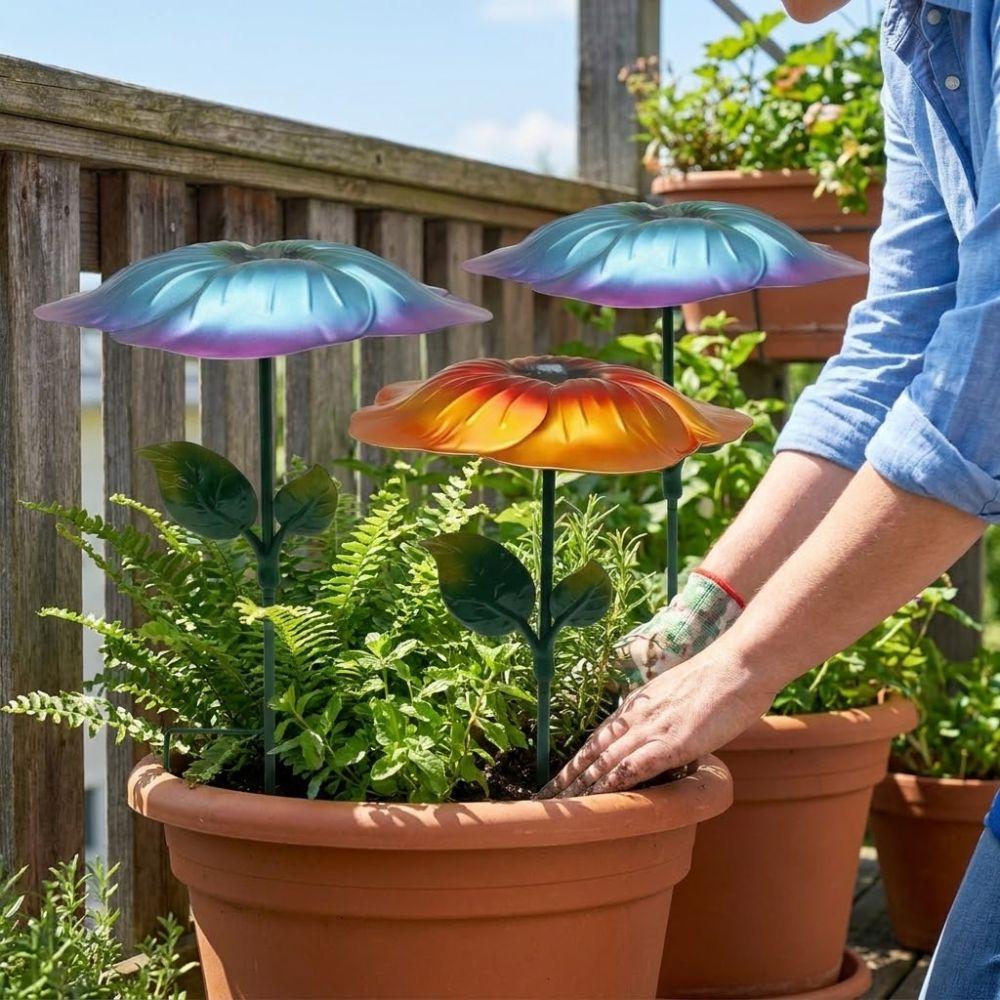 Ombrello a Forma di Fiore per Piante Copertura Solare in Ferro Battuto Resistente alle Intemperie Copertura Paraluce per Piante Protezione UV Antiruggine Copertura Ombreggiante per Giardino