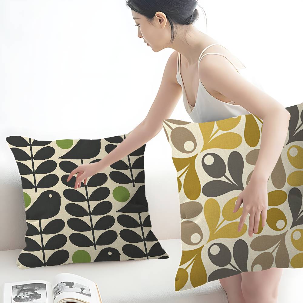 Orla Kiely Foglia Fiore Cuscino Copricuscino Federa Soggiorno Divano Arredamento Casa